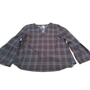 J.Crew Tartan Blouse XL